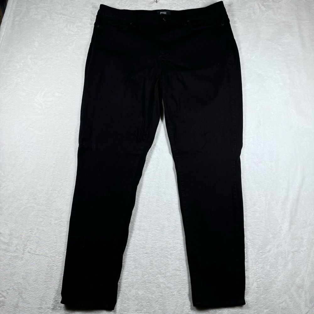 Paige Hoxton Ultra Skinny High Rise Jeans Black Shadow Size 34 (38x30)‎ Read